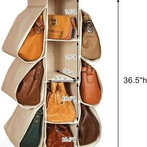 Hanging Purse Handbag Organizer Homewares Nonwoven 10 Pockets Closet Storage